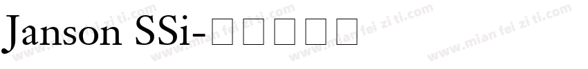 Janson SSi字体转换